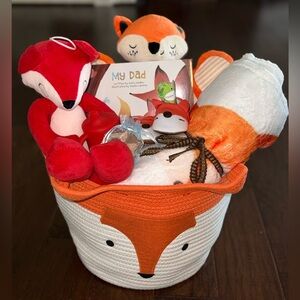 Fox Themed Baby Shower Gift Basket